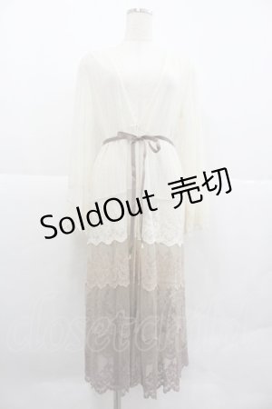 画像: axes femme / グラデーションレースガウン M キナリ I-25-12-29-074-AX-TO-SA-ZT0105K