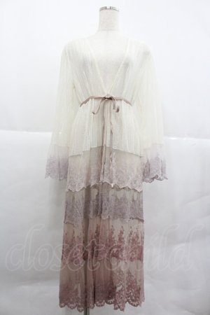 画像: axes femme / グラデーションレースガウン M ピンク I-25-12-29-075-AX-TO-SA-ZI