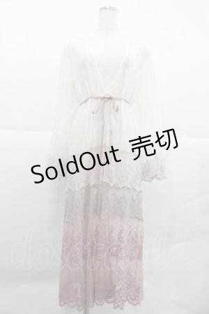 画像: axes femme / グラデーションレースガウン M ピンク I-25-12-29-075-AX-TO-SA-ZT0105K