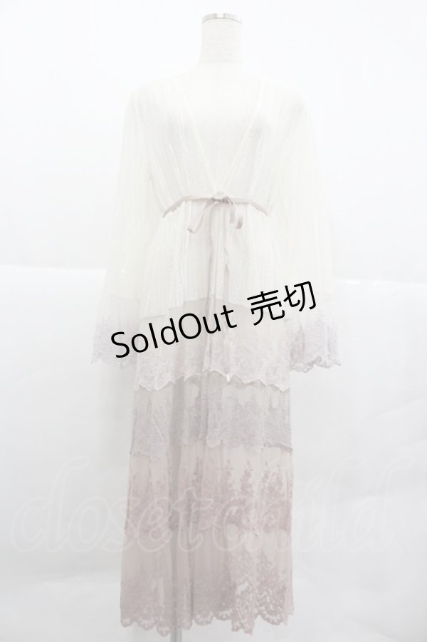 画像1: axes femme / グラデーションレースガウン M ピンク I-25-12-29-075-AX-TO-SA-ZT0105K (1)