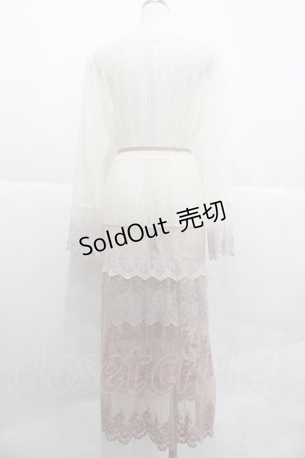 画像2: axes femme / グラデーションレースガウン M ピンク I-25-12-29-075-AX-TO-SA-ZT0105K (2)