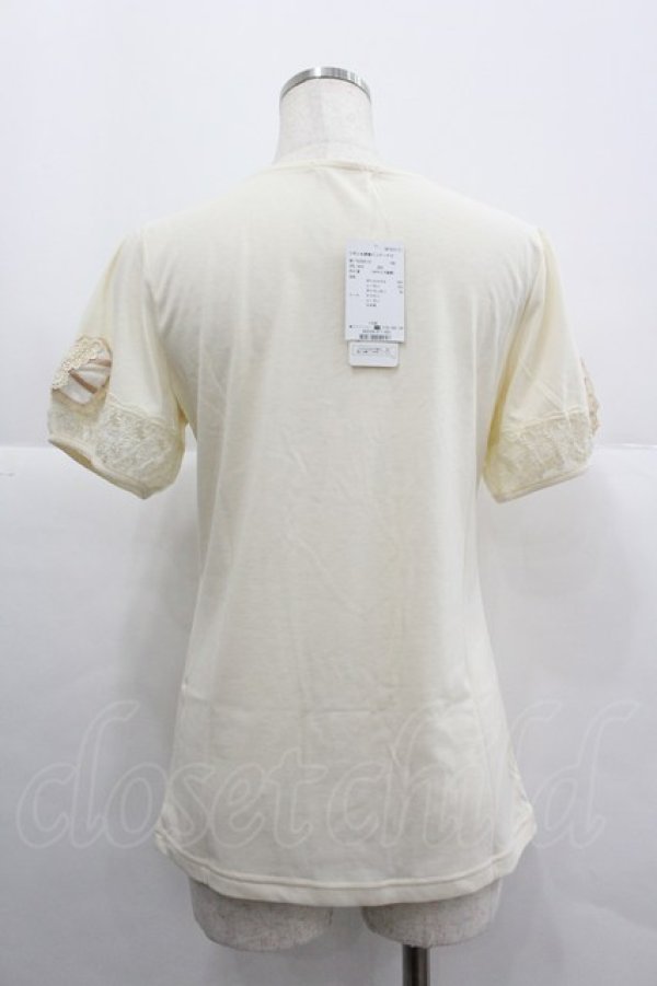 画像2: axes femme / リボン&蝶袖インナーPO M キナリ I-25-12-29-008-AX-TO-SA-ZI (2)