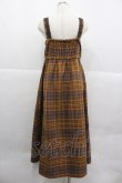 画像2: axes femme / タータンチェック柄ジャンスカ M ブラウン I-25-12-29-082-AX-OP-SA-ZI (2)