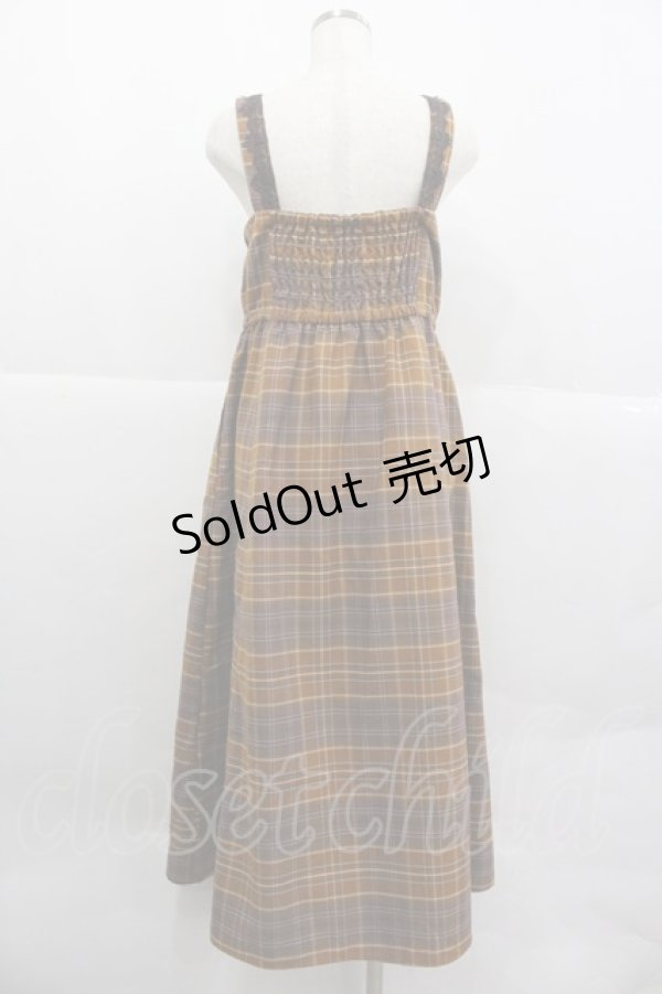 画像2: axes femme / タータンチェック柄ジャンスカ M ブラウン I-25-12-29-082-AX-OP-SA-ZT0105K (2)