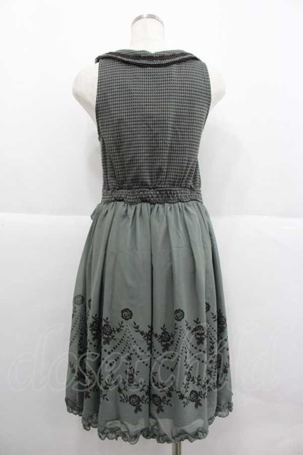 画像2: axes femme / 千鳥ベストレイヤード風チュニック M グリーン I-25-12-29-083-AX-OP-SA-ZI (2)