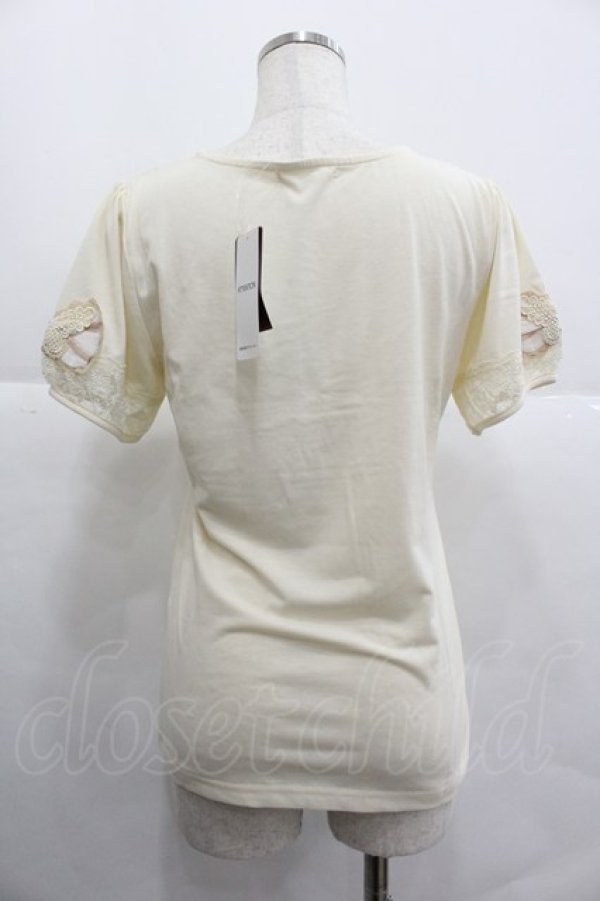 画像2: axes femme / 袖口蝶インナープルオーバー M キナリ I-25-12-29-009-AX-TO-SA-ZI (2)