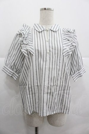 画像: axes femme / フリルブラウス M ホワイト I-25-12-29-014-AX-BL-SA-ZI