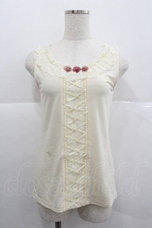 画像: axes femme / ローズ&フリルタンク M キナリ I-25-12-29-002-AX-TO-SA-ZI