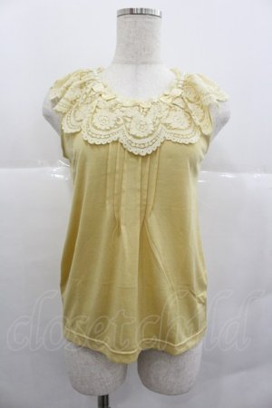 画像: axes femme / フリル襟タンクトップ M イエロー I-25-12-29-016-AX-TO-SA-ZI