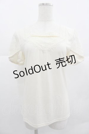 画像: axes femme / 袖リボンインナープルオーバー M キナリ I-25-12-29-017-AX-TO-SA-ZT563