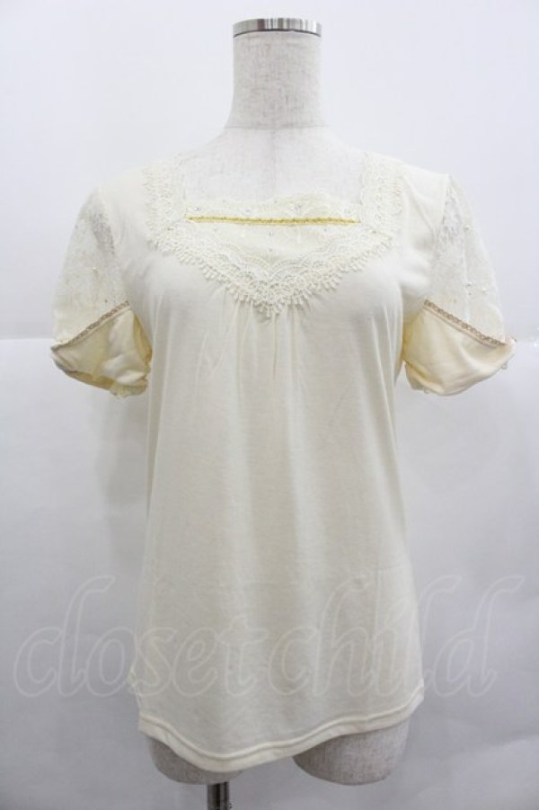 画像1: axes femme / 袖リボンインナープルオーバー M キナリ I-25-12-29-017-AX-TO-SA-ZI (1)