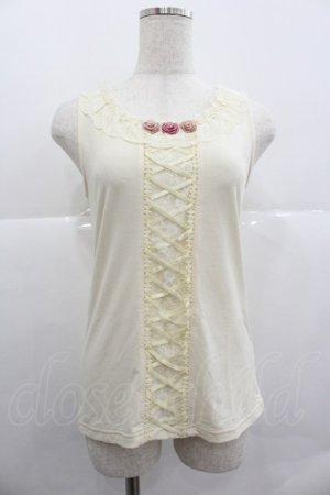 画像: axes femme / ローズ&フリルタンク M キナリ I-25-12-29-003-AX-TO-SA-ZI