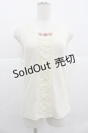 画像: axes femme / ローズ&フリルタンク M キナリ I-25-12-29-003-AX-TO-SA-ZT563