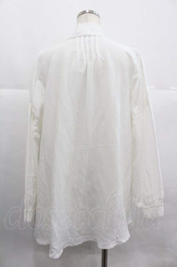 画像2: axes femme / 刺繍入りリボンロングブラウス M 白 I-25-12-29-025-AX-BL-SA-ZI (2)