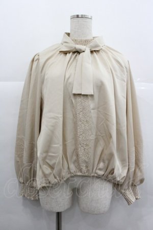 画像: axes femme / ギャザーデザイン2WAYブラウス L ベージュ I-25-12-29-029-AX-BL-SA-ZI