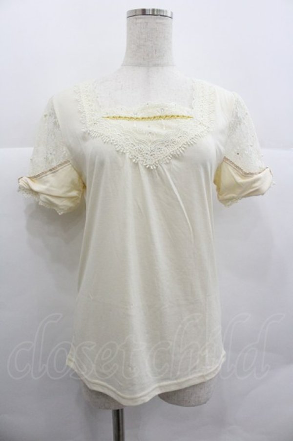 画像1: axes femme / 袖リボンインナープルオーバー M キナリ I-25-12-29-031-AX-TO-SA-ZI (1)