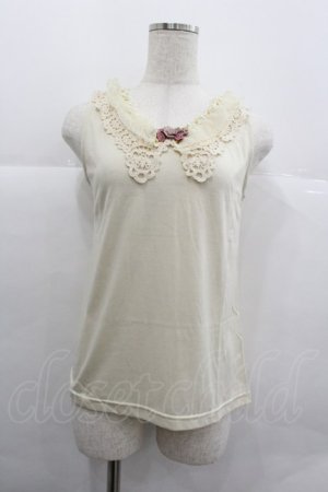 画像: axes femme / コットンレース襟付タンク M キナリ I-25-12-29-032-AX-TO-SA-ZI