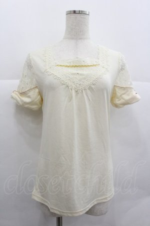 画像: axes femme / 袖リボンインナープルオーバー M キナリ I-25-12-29-033-AX-TO-SA-ZI