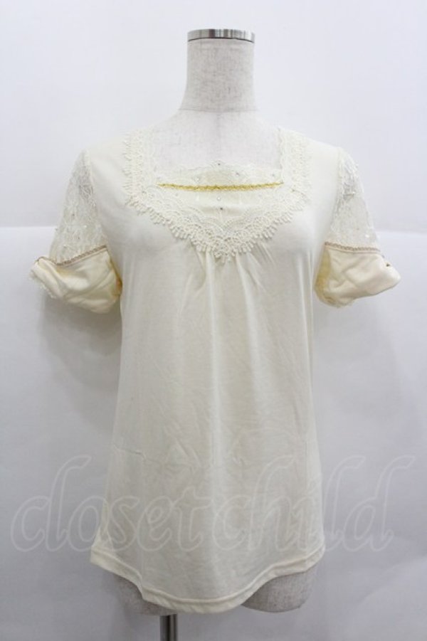 画像1: axes femme / 袖リボンインナープルオーバー M キナリ I-25-12-29-033-AX-TO-SA-ZI (1)