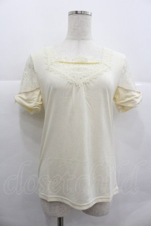 画像: axes femme / 袖リボンインナープルオーバー M キナリ I-25-12-29-034-AX-TO-SA-ZI