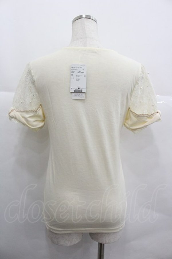 画像2: axes femme / 袖リボンインナープルオーバー M キナリ I-25-12-29-035-AX-TO-SA-ZI (2)