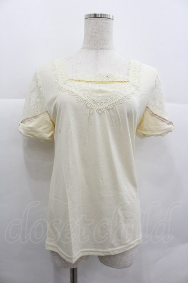 画像1: axes femme / 袖リボンインナープルオーバー M キナリ I-25-12-29-036-AX-TO-SA-ZI (1)