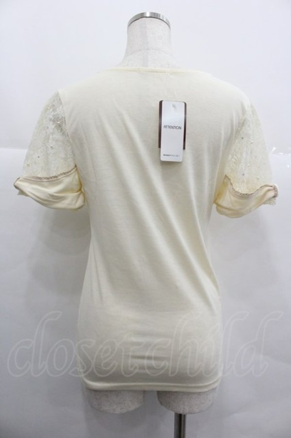 画像2: axes femme / 袖リボンインナープルオーバー M キナリ I-25-12-29-036-AX-TO-SA-ZI (2)