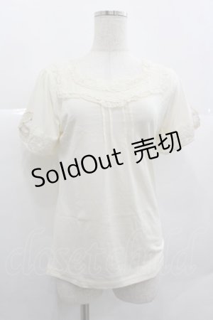 画像: axes femme / リボン&蝶袖インナーPO M キナリ I-25-12-29-038-AX-TO-SA-ZT563