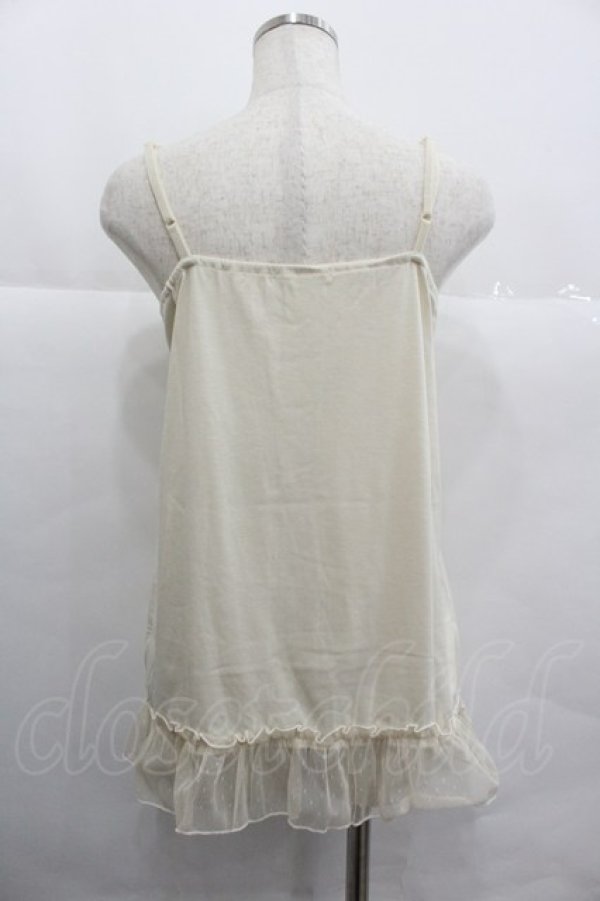 画像2: axes femme / フラワー&蝶ラメレースキャミ  キナリ I-25-12-29-039-AX-TO-SA-ZI (2)