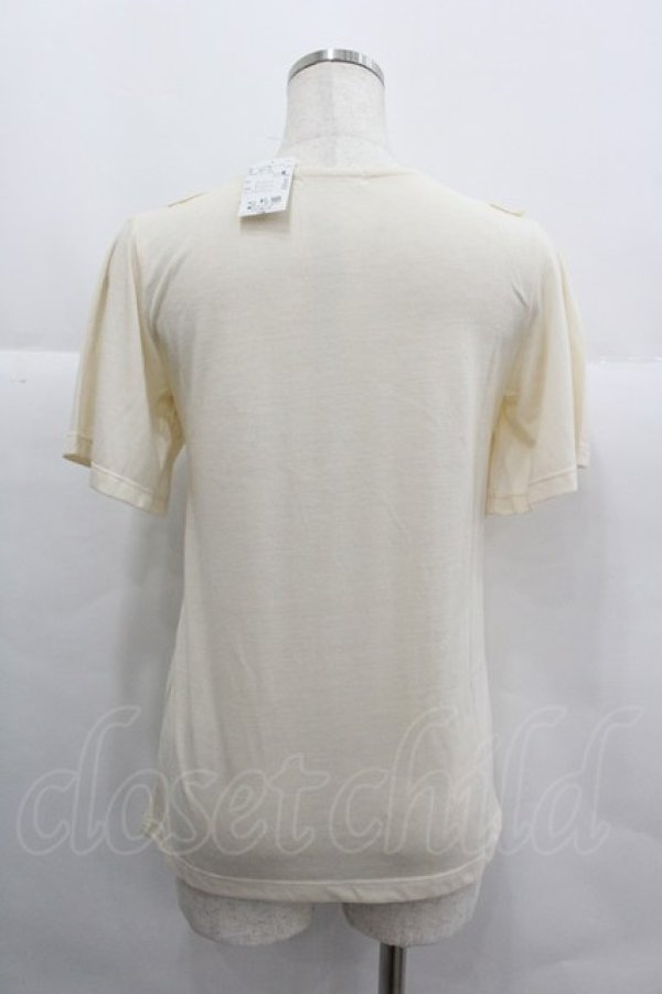 画像2: axes femme / 肩デザイン半袖インナーPO M キナリ I-25-12-29-043-AX-TO-SA-ZI (2)