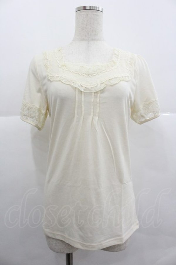 画像1: axes femme / リボン&蝶袖インナーPO M キナリ I-25-12-29-005-AX-TO-SA-ZI (1)