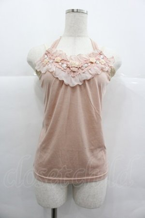 画像: axes femme / 胸元モチーフホルターキャミ M アワピンク I-25-12-29-046-AX-TO-SA-ZI