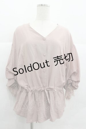 画像: axes femme / ウエストギャザーブラウス Ｍ ピンク I-25-12-29-048-AX-BL-SA-ZT563