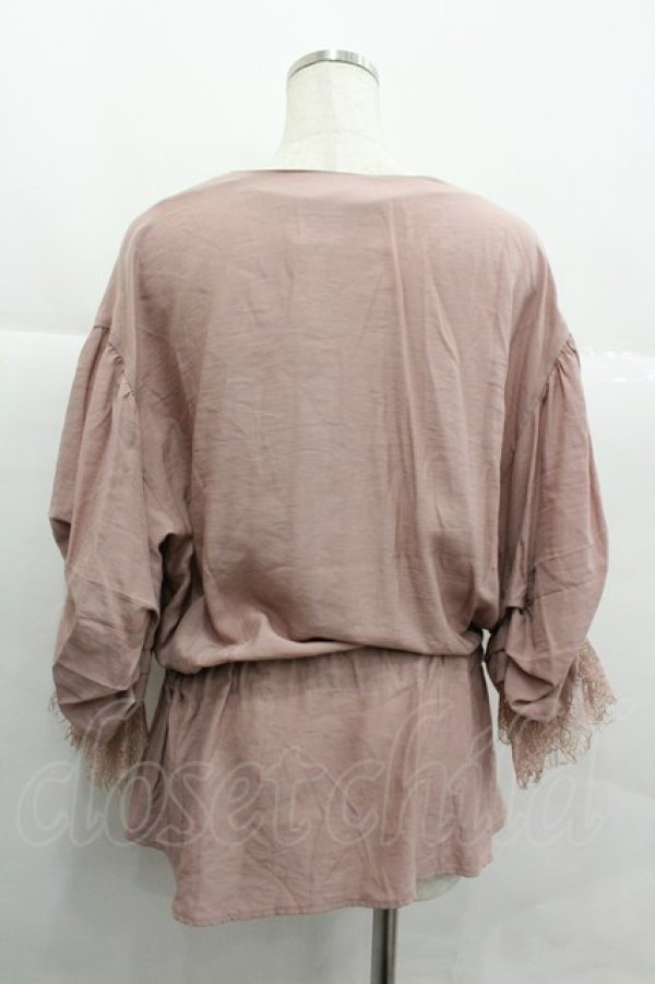 画像2: axes femme / ウエストギャザーブラウス Ｍ ピンク I-25-12-29-048-AX-BL-SA-ZI (2)