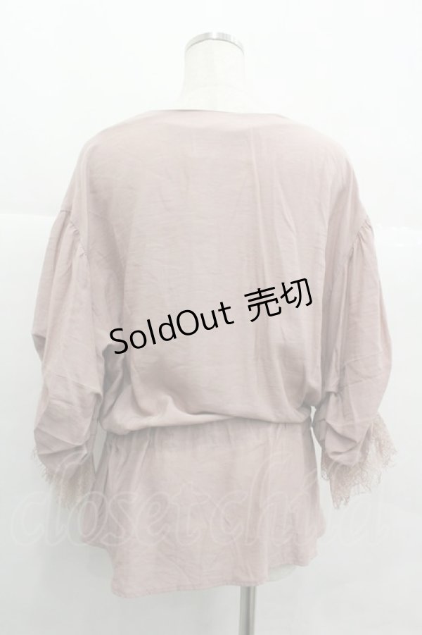 画像2: axes femme / ウエストギャザーブラウス Ｍ ピンク I-25-12-29-048-AX-BL-SA-ZT563 (2)