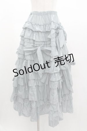 画像: PINK HOUSE / フリルリボンスカート  サックス I-26-01-04-057-LO-SK-SA-ZI