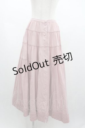 画像: WONDERFUL WORLD / 裾ピコフリル段スカート  ピンク I-26-01-04-063-LO-SK-SA-ZI