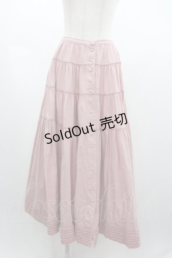 画像1: WONDERFUL WORLD / 裾ピコフリル段スカート  ピンク I-26-01-04-063-LO-SK-SA-ZI (1)