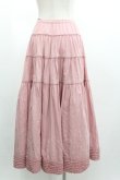 画像4: WONDERFUL WORLD / 裾ピコフリル段スカート  ピンク I-26-01-04-063-LO-SK-SA-ZI (4)