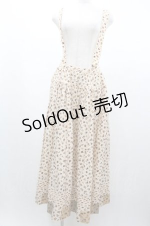 画像: WONDERFUL WORLD / ミニローズ総柄サススカート  アイボリー I-26-01-04-065-LO-SK-SA-ZI