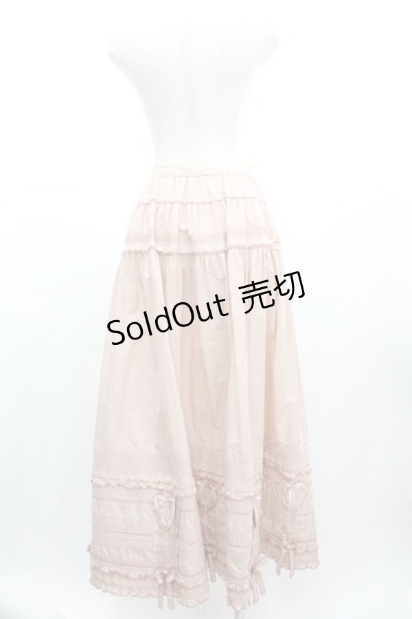 画像3: PINK HOUSE / 裾ハートワッペンピンタックスカート  ピンク I-26-01-04-068-LO-SK-SA-ZI (3)