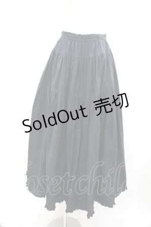 画像: WONDERFUL WORLD / 裾ピンタックスカート  黒 I-26-01-04-073-LO-SK-SA-ZI