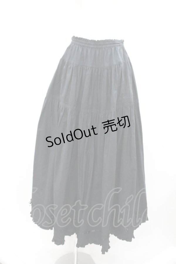 画像1: WONDERFUL WORLD / 裾ピンタックスカート  黒 I-26-01-04-073-LO-SK-SA-ZI (1)