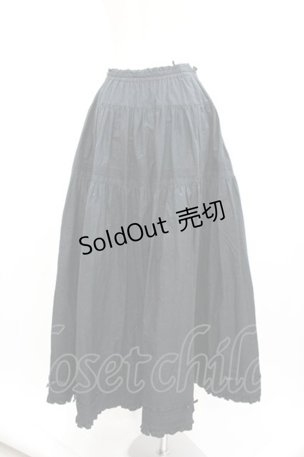 画像2: WONDERFUL WORLD / 裾ピンタックスカート  黒 I-26-01-04-073-LO-SK-SA-ZI (2)