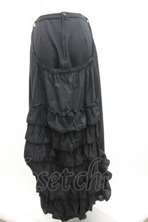 画像2: PINK HOUSE / エプロンデザインロングスカート  黒 I-26-01-04-076-LO-SK-SA-ZI (2)