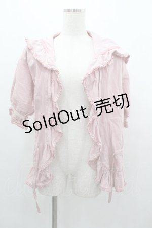 画像: WONDERFUL WORLD / ピンタックフードオーバーブラウン  ピンク I-26-01-04-009-LO-BL-SA-ZI