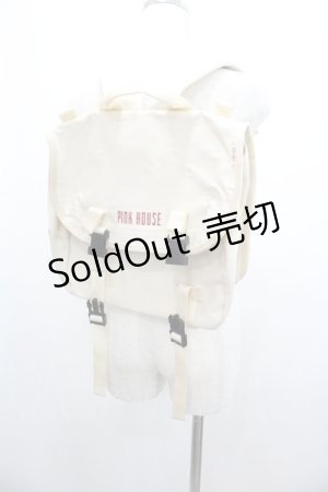 画像: BABY PINK HOUSE / ロゴリュック  アイボリー I-26-01-04-082-0-BG-SA-ZI