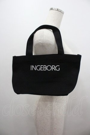 画像: INGEBORG / ロゴミニハンドバッグ  黒 I-26-01-04-083-LO-BG-SA-ZI