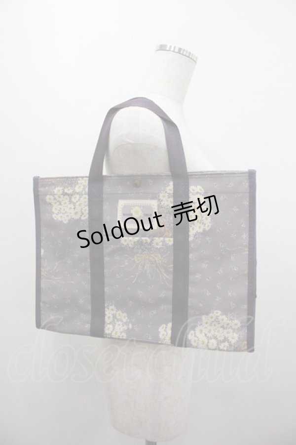 画像1: WONDERFUL WORLD / 雛菊ブーケ総柄スクエアバッグ  パープル I-26-01-04-084-LO-BG-SA-ZI (1)