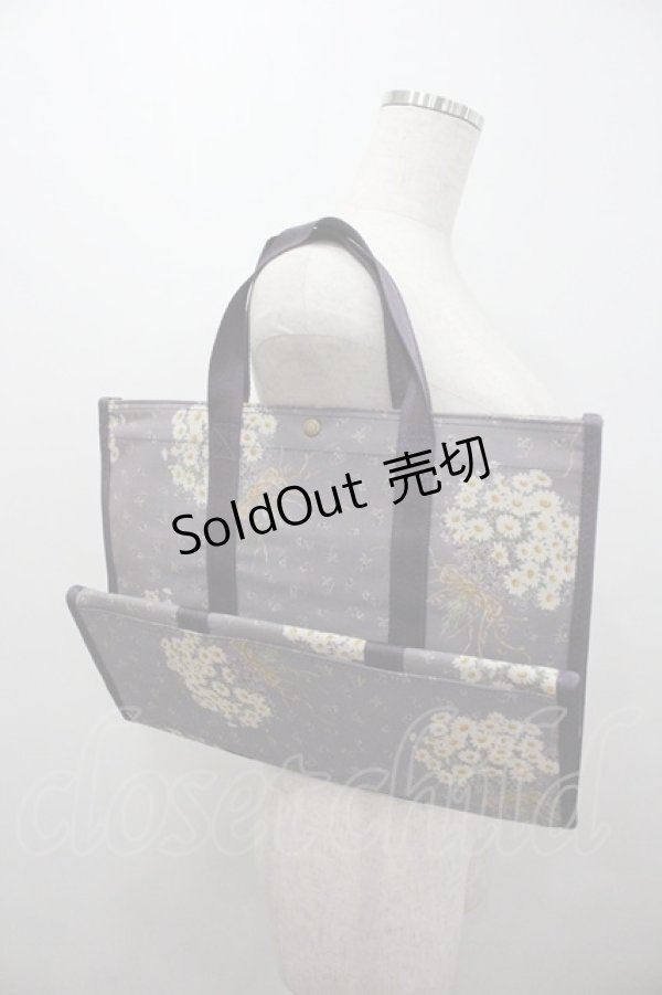 画像2: WONDERFUL WORLD / 雛菊ブーケ総柄スクエアバッグ  パープル I-26-01-04-084-LO-BG-SA-ZI (2)